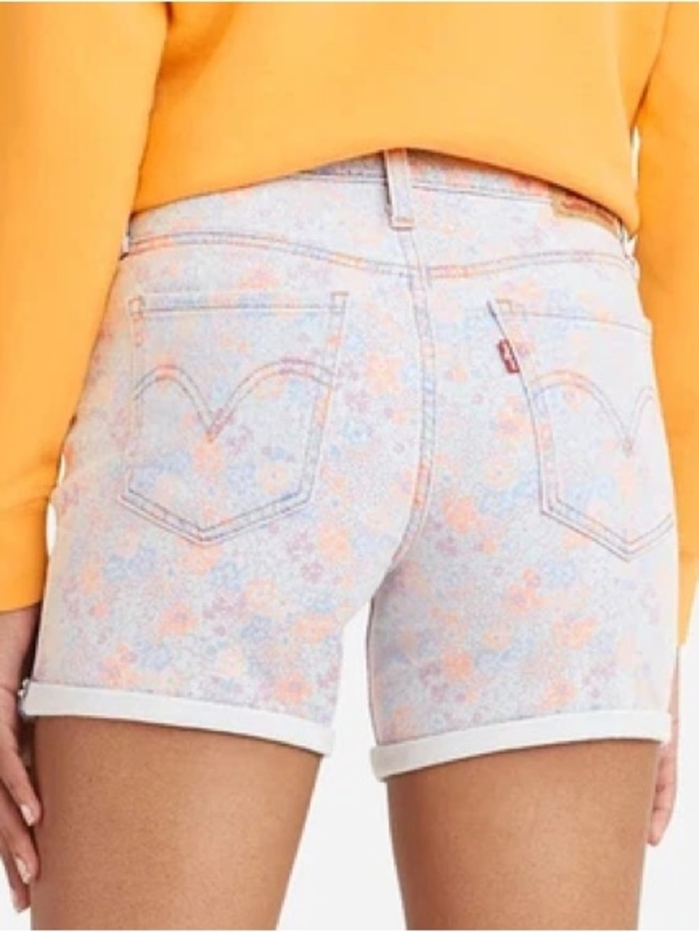 Levi's Floral Denim Shorts Women's Sz 31 Light Wash Mid Rise Cottagecore NWT 🏷️